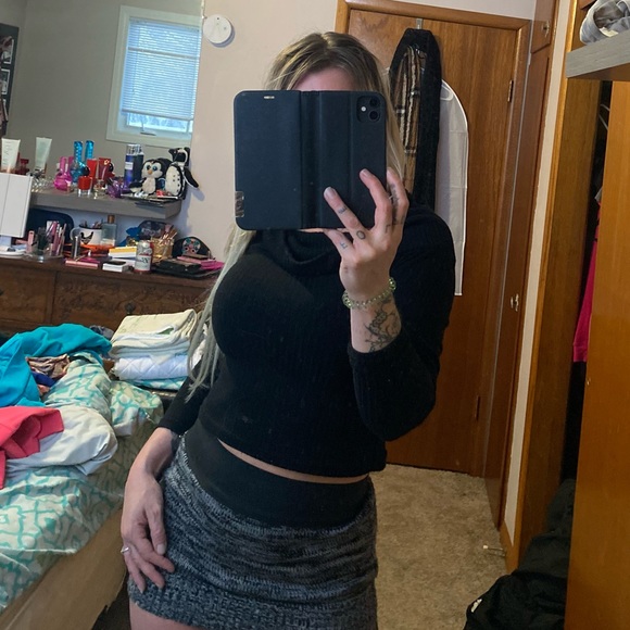 Comfy Black Knit Cowl Neck Sweater Buffalo David Bitton - Picture 1 of 9